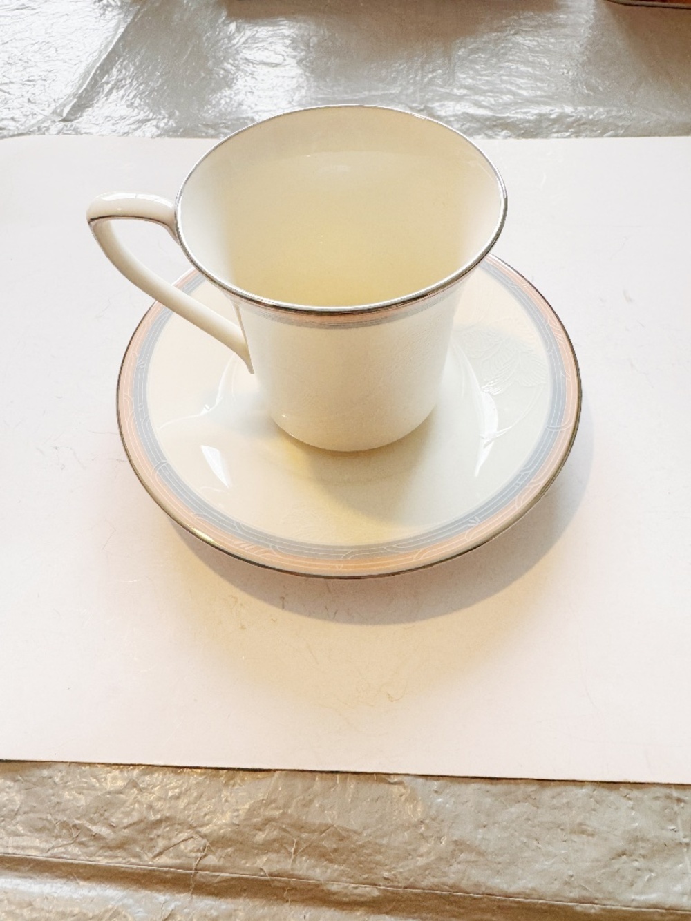 Noritake Breathless Cup and Saucer Set 7704 Fine China Made in Japan Classic